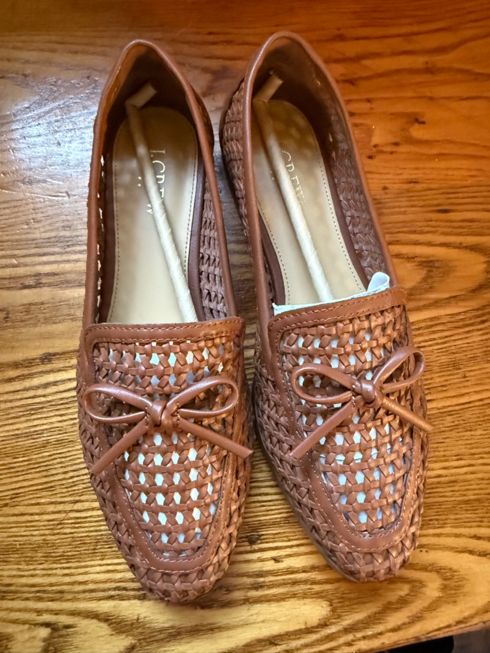 J. Crew Woven Bow Loafer Flats Comfort Slip-Ons